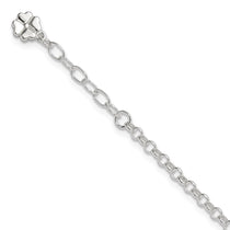 Sterling Silver Clover Dangle 9 inch Plus 1 inch Extender - Total 10 inch Anklet