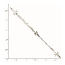 Sterling Silver Dragonflies 8 inch Plus 1 inch Extender - Total 9 inch Anklet