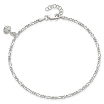 Sterling Silver Shell Dangle 9 inch Plus 1 inch Extender - Total 10 inch Anklet