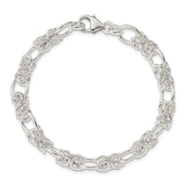 Sterling Silver Polished Fancy Link Bracelet