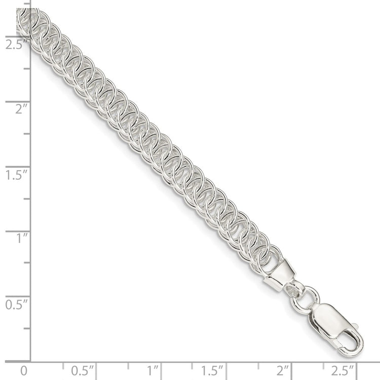 Sterling Silver Polished Fancy Link Bracelet