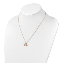 Sterling Silver Rose Gold-Tone Cubic Zirconia Rose Gold Heart Necklace - Hypoallergenic Sterling Silver Heart Necklaces for Women - Size 18  - view 3