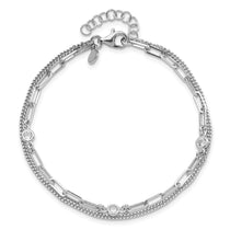 Sterling Silver CZ Tennis Bracelet 6.75-7.75" - view 4