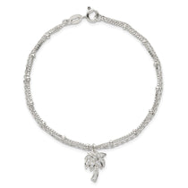 Sterling Silver 2-Strand CZ Tennis Bracelet 7.5-8.5" - view 4