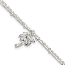 Sterling Silver 3mm Cubic Zirconia Tennis Bracelet - Hypoallergenic Sterling Silver Bracelets for Women - Size 7.5-8.5 Inch - 2-Strand Simulated Diamo