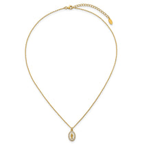 Sterling Silver Gold-Plated Cubic Zirconia Miraculous Medal Necklace - Hypoallergenic Sterling Silver Religious Necklaces for Women - Size 1 - view 4