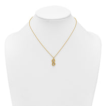 Sterling Silver Gold-Tone Polished & Textured Infinity Necklace - Hypoallergenic Sterling Silver Infinity Necklaces for Women - Size 16 Inch - view 3