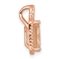 Sterling Silver Gold-Tone Pink Slide CZ Halo Pendant Necklace - view 2