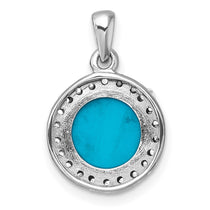 Sterling Silver CZ Halo Pendant Necklace - view 3