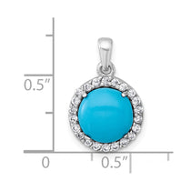 Sterling Silver CZ Halo Pendant Necklace - view 4