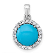 Sterling Silver Cubic Zirconia Halo Pendant Necklace - Hypoallergenic Sterling Silver Pendant Necklaces for Women - Statement Simulated Diamond Solita