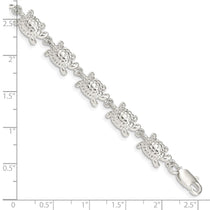 Sterling Silver Turtles Bracelet