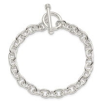 Sterling Silver 7.75inch Polished Fancy Link Toggle Bracelet