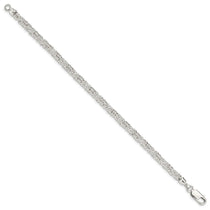 Sterling Silver 7.5inch Polished Fancy Link Bracelet