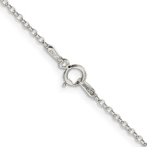 Sterling Silver 1.5mm Diamond-cut Rolo Cable Chain