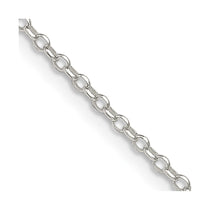 Sterling Silver 1.75mm Diamond-cut Rolo Cable Chain