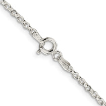 Sterling Silver 2.2mm Diamond-cut Rolo Cable Chain