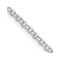 Sterling Silver 2.2mm Diamond-cut Rolo Cable Chain