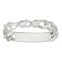 Sterling Silver 8.5 inch Polished Engraveable Figaro Link ID Bracelet