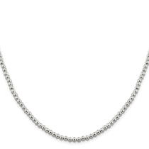 Sterling Silver 4mm Beads on Box Chain