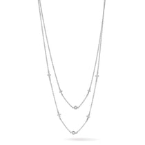 Sterling Silver Cross CZ Necklace 16-17" - view 7