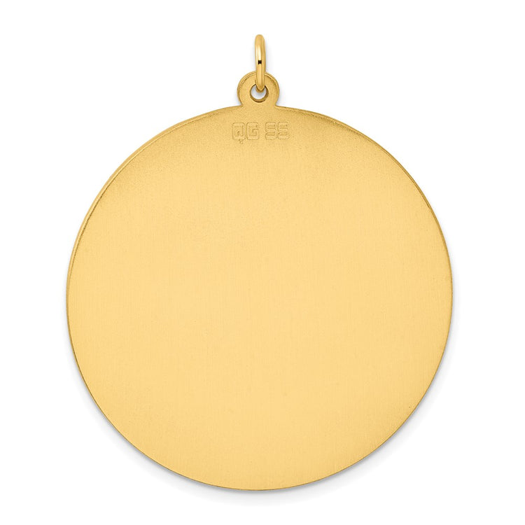 Sterling Silver GP Engraveable Round Polished Disc Charm