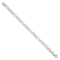 Sterling Silver 7.0mm Lightweight Flat Figaro Chain