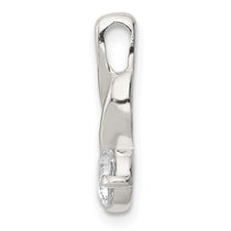 Sterling Silver CZ Pendant Chain Slide