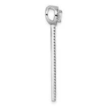 Sterling Silver Halo CZ Necklace - view 2