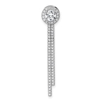 Sterling Silver Cubic Zirconia Tennis Necklace - Hypoallergenic Sterling Silver Tennis Necklaces for Women - Adjustable - Halo Simulated Diamond Jewel