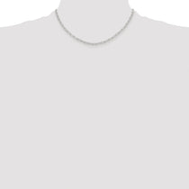 Sterling Silver Rhodium 2.9mm Paperclip Necklace 16" - view 4