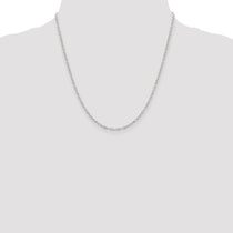 Sterling Silver 2.5mm Flat Open Oval Cable Chain