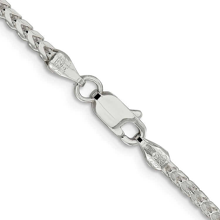 Sterling Silver 2.55mm D/C Square Franco Chain