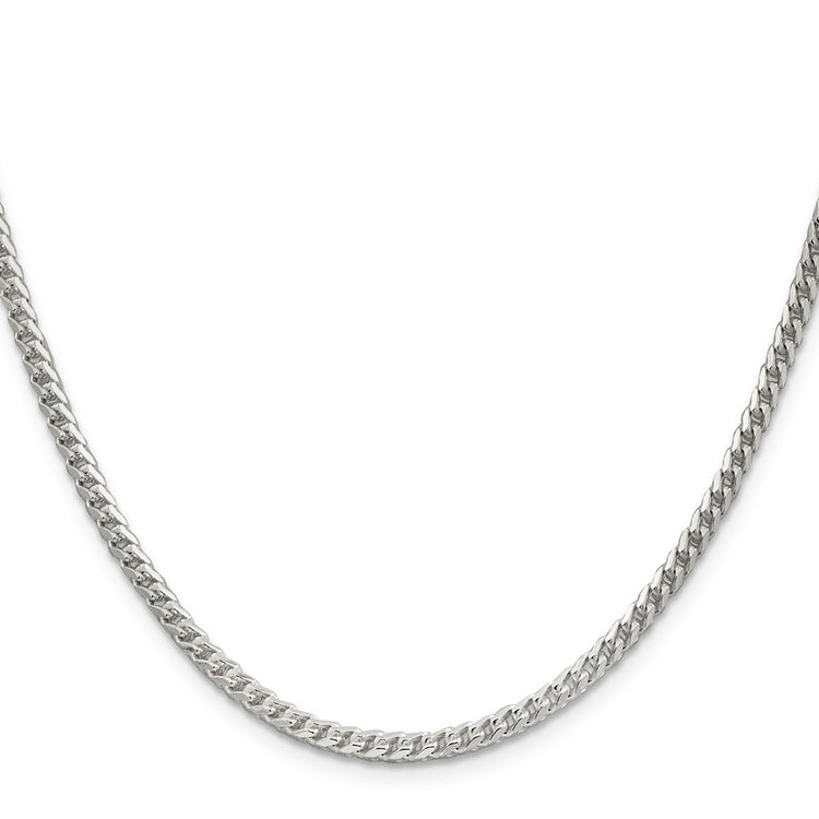 Sterling Silver 3mm D/C Square Franco Chain