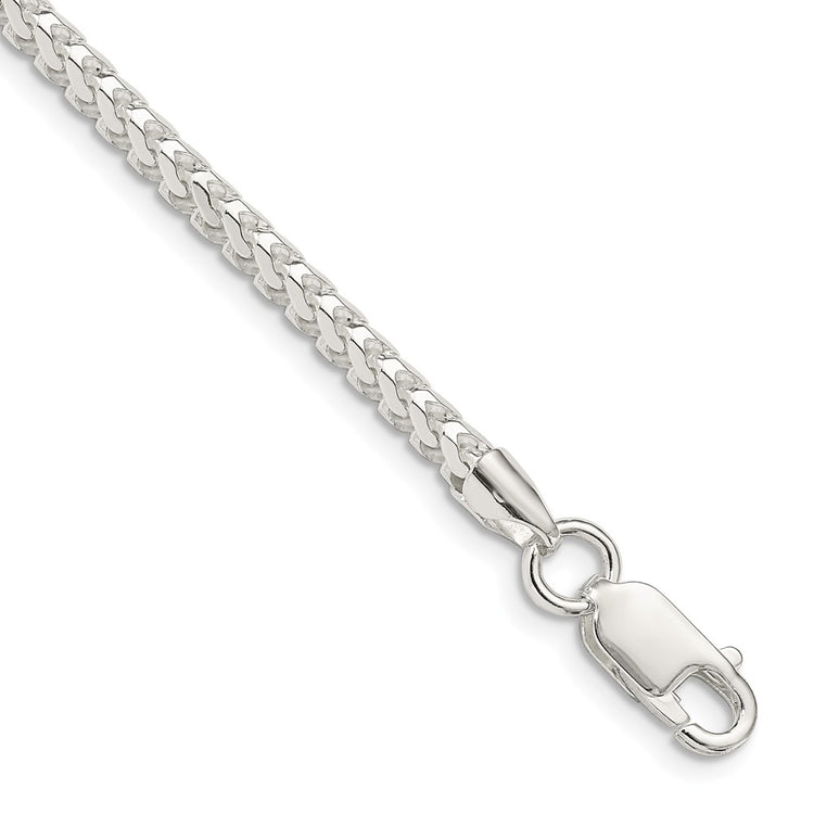 Sterling Silver 3mm D/C Square Franco Chain