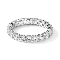 Sterling Shimmer Sterling Silver Rhodium-plated 3mm CZ 22 Stone Eternity Band