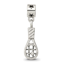 Sterling Silver Reflections Kids Tennis Racket Dangle Bead