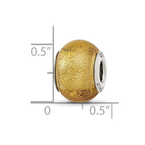 Sterling Silver Reflections Champange Yellow Italian Murano Bead