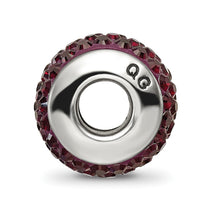 Sterling Silver Reflections Crimson Full Preciosa Crystal Bead