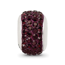 Sterling Silver Reflections Crimson Full Preciosa Crystal Bead