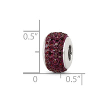 Sterling Silver Reflections Crimson Full Preciosa Crystal Bead