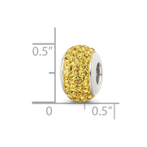 Sterling Silver Reflections Yellow Full Preciosa Crystal Bead