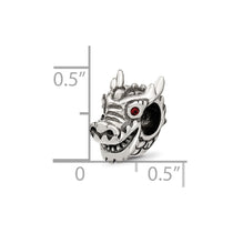 Sterling Silver Reflections Crystal Chinese New Year Dragon Bead