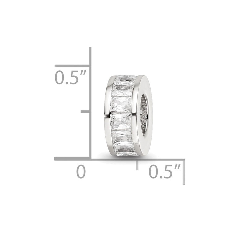 Sterling Silver Reflections w/ CZ Spacer Bead