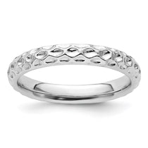 Sterling Silver Stackable Expressions Rhodium Ring