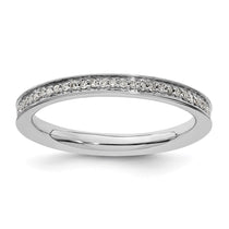 Sterling Silver Stackable Expressions & Diamonds Polished Ring