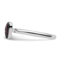 Sterling Silver Stackable Expressions Cr Ruby Heart Ring