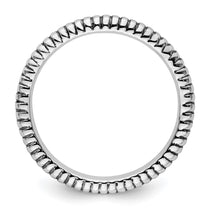 Sterling Silver Stackable Expressions Antiqued Ring