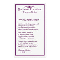 Sentimental Expressions Sterling Silver Rhodium and Gold-plated CZ I Love You More Each Day Heart 18 inch Necklace with 