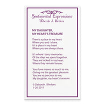 Sentimental Expressions Sterling Silver Rhodium-plated CZ My Daughter, My Heart's Treasure 18in Necklace